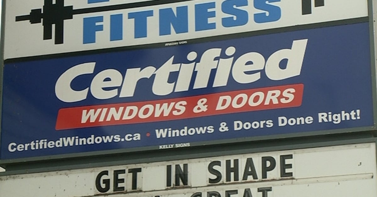 Certified Windows and Doors sign in Windsor